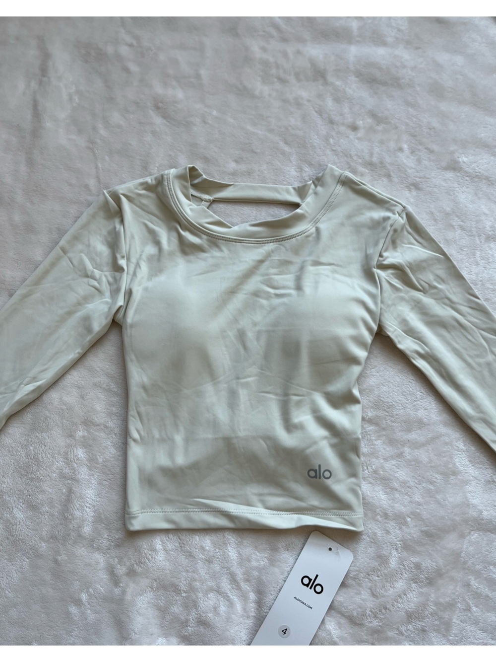 ALO Yoga Long Sleeve Performance Top in Light Sage